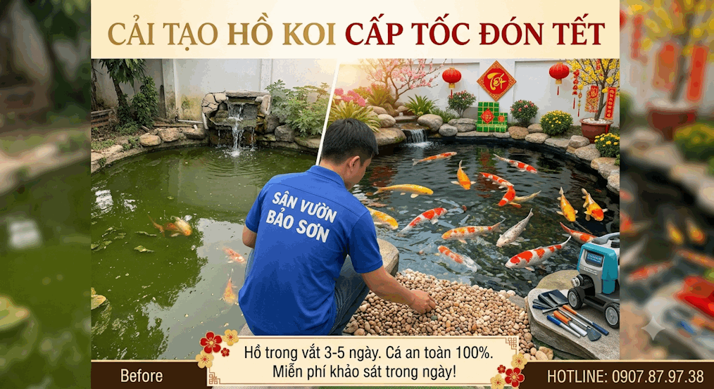 cải tạo hồ koi 2026