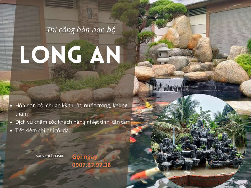 Thi công hòn non bộ tại Long An chuẩn đẹp giá tốt