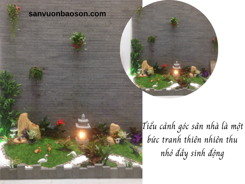 &nbsp;Ý tưởng tiểu cảnh góc sân quận 2