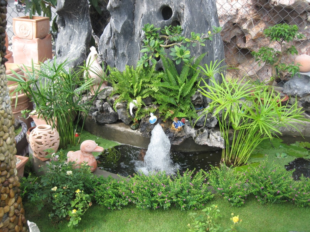 tiểu cảnh sân vườn nhỏ
