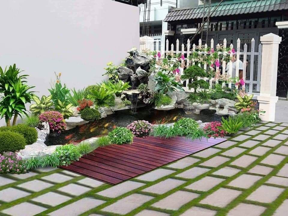 tiểu cảnh sân vườn